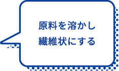 原料を溶かし繊維状にする